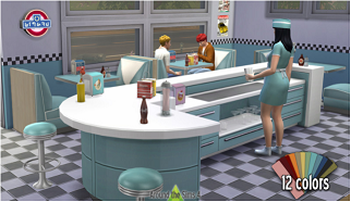 American Diner créé par Aroundthesims